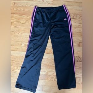 pink line adidas athletic pants